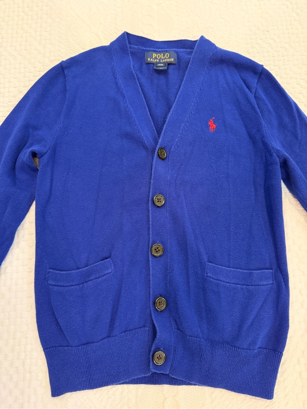 Polo Ralph Lauren Cardigan Royal Blue Girls Size S 8